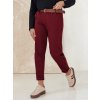 Dámské kalhoty oversize ELEGANTENO s páskem  UY2255 (Velikost ONE SIZE, Barva Bordová)