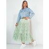 Maxi sukně MILANI   CY0428 (Velikost ONE SIZE, Barva Světle zelená)