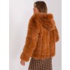 Dámská elegantní chlupatá bunda kožich s kapucí- 2XL/3XL
