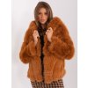 Dámská elegantní chlupatá bunda kožich s kapucí- 2XL/3XL