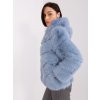 Dámská elegantní chlupatá bunda kožich s kapucí- 2XL/3XL