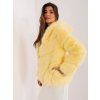 Dámská elegantní chlupatá bunda kožich s kapucí- 2XL/3XL