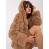 Dámská elegantní chlupatá bunda kožich s kapucí- 2XL/3XL