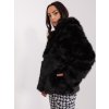 Dámská elegantní chlupatá bunda kožich s kapucí- 2XL/3XL