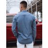Pánská riflová košile džínová  DX2576 (Velikost 2XL, Barva Nebeská)