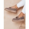 Mokasíny dámské na platformě LOFELIS  ZY0689 (Velikost 39, Barva Tmavě šedá)