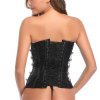 Dámský korzet s řetízky (Barva Černá, Velikost L)
