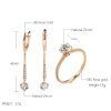 Elegantní sada se zlacením náušnice a prsten (Barva (Varianta) ROSE GOLD, Velikost prstenu 7 (54,3 mm))