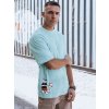 Tshirt Pánské tričko s potiskem  RX5507 (Velikost S, Barva Nebeská)