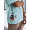 Tshirt Pánské tričko s potiskem  RX5507 (Velikost S, Barva Nebeská)