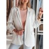 Dámské sako one size oversize RESIDAL  PY0119 (Velikost ONE SIZE, Barva Bílá)