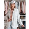 Dámské sako one size oversize RESIDAL  PY0119 (Velikost ONE SIZE, Barva Bílá)