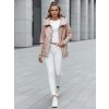 Dámská bunda přechodná prošívaná oversize PUFFILOF  TY4854 (Velikost S, Barva Růžová)