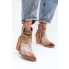 Kožené Boty Kovbojky Na Podpatku S Dekorativním Pletením Maciejka 06810-29 Multikolor (Velikost 39, Barva Barevná)