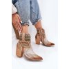 Kožené Boty Kovbojky Na Podpatku S Dekorativním Pletením Maciejka 06810-29 Multikolor (Velikost 39, Barva Barevná)