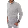 Pánská rozepínací mikina  BX5029 (Velikost XL, Barva Světle šedá)