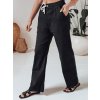 Dámské kalhoty casual wide leg BOHO DAY  UY2647 (Velikost M, Barva Černá)
