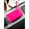 Klasická, horizontální dámská peněženka z ekologické kůže (Barva Růžová)