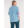 Košile s mixem pruhů a výšivek M1120 (Barva Modrá, Velikost S/M)