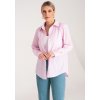 Pruhovaná košile s manžetami M1174 (Barva Růžová, Velikost S/M)