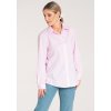 Pruhovaná košile s manžetami M1174 (Barva Růžová, Velikost S/M)