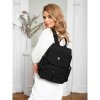 Dámský polyesterový batoh v módní černé barvě (Barva Černá)