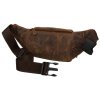 Kožená, prostorná pánská taška ledvinka