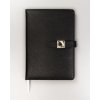 Dárková sada: zápisník s magnetickým zapínáním a kuličkové pero (Barva Černá)