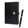 Dárková sada: zápisník s magnetickým zapínáním a kuličkové pero (Barva Černá)
