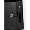Dárková sada: zápisník s magnetickým zapínáním a kuličkové pero (Barva Černá)