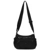 Dámská taška přes rameno s širokým popruhem (Barva Černá)