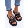 Kožené Dámské Sandály S Páskem Leopard Vinceza 66769 (Velikost 38, Barva Černá)