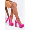 Lakovane Lodičky Na Vysokém Podpatku A Platformě  Nianka (Velikost 38, Barva Růžová)
