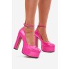Lakovane Lodičky Na Vysokém Podpatku A Platformě  Nianka (Velikost 38, Barva Růžová)
