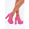 Lakovane Lodičky Na Vysokém Podpatku A Platformě  Nianka (Velikost 38, Barva Růžová)