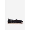 Krajkové Espadrilky Dámské  Adelira (Velikost 36, Barva Černá)