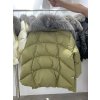 Dámská luxusní péřová bunda – límec z lišky, silné zateplení (Barva (varianta) Khaki gold, Velikost M)