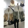Dámská luxusní péřová bunda – límec z lišky, silné zateplení (Barva (varianta) Khaki gold, Velikost M)