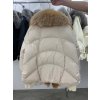 Dámská luxusní péřová bunda – límec z lišky, silné zateplení (Barva (varianta) Khaki gold, Velikost M)