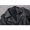 Pánská motorkářská bunda z pravé kůže – Černá XL