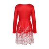 Šaty s vánočním motivem – s jemným třpytem a výšivkou (Barva Červená, Velikost S)