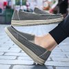 Pánské plátěné mokasíny – lehké prodyšné slip-on boty (Barva Šedá, Velikost 40)