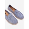Pánské Mokasíny S Pletením  Fiamar (Velikost 40, Barva Modrá)