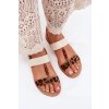 Plné Dámské Sandály S Korálky Panterka  Virona (Velikost 38, Barva Béžová)