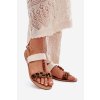 Plné Dámské Sandály S Korálky Panterka  Virona (Velikost 38, Barva Béžová)