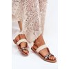 Plné Dámské Sandály S Korálky Panterka  Virona (Velikost 38, Barva Béžová)
