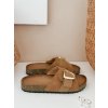Dámské pantofle NOLVINA  ZY0976 (Velikost 37, Barva Světle hnědá)