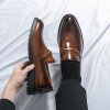 Pánské kožené slip-on mokasíny pro formální příležitosti (Barva Černá, Velikost 39)