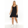 Krátké letní šaty na ramínka M818 (Barva Černá, Velikost S)