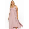 Dlouhé oversize šaty s tenkými ramínky M834 (Barva Růžová, Velikost ONE SIZE)